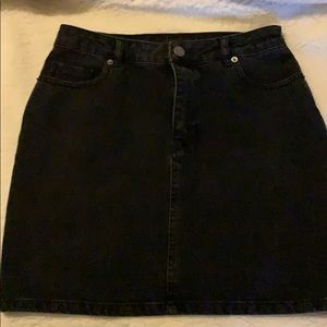Black asos design denim skirt